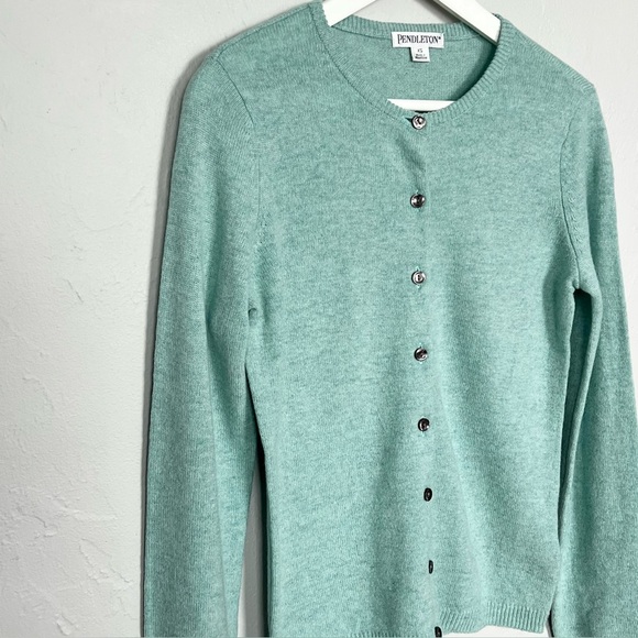 NWT Pendleton Seafoam Wool Cardigan XS - Picture 4 of 9